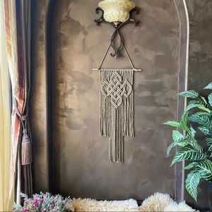 Handmade Macrame Wall Hanging Backdrop Art